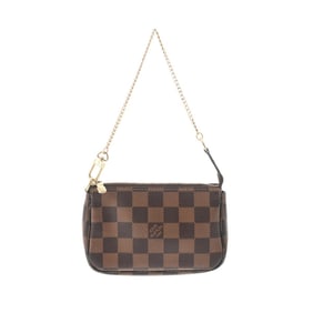 LOUIS VUITTON Damier Pochette Accessoires Brown N58009 Women's Canvas Pouch