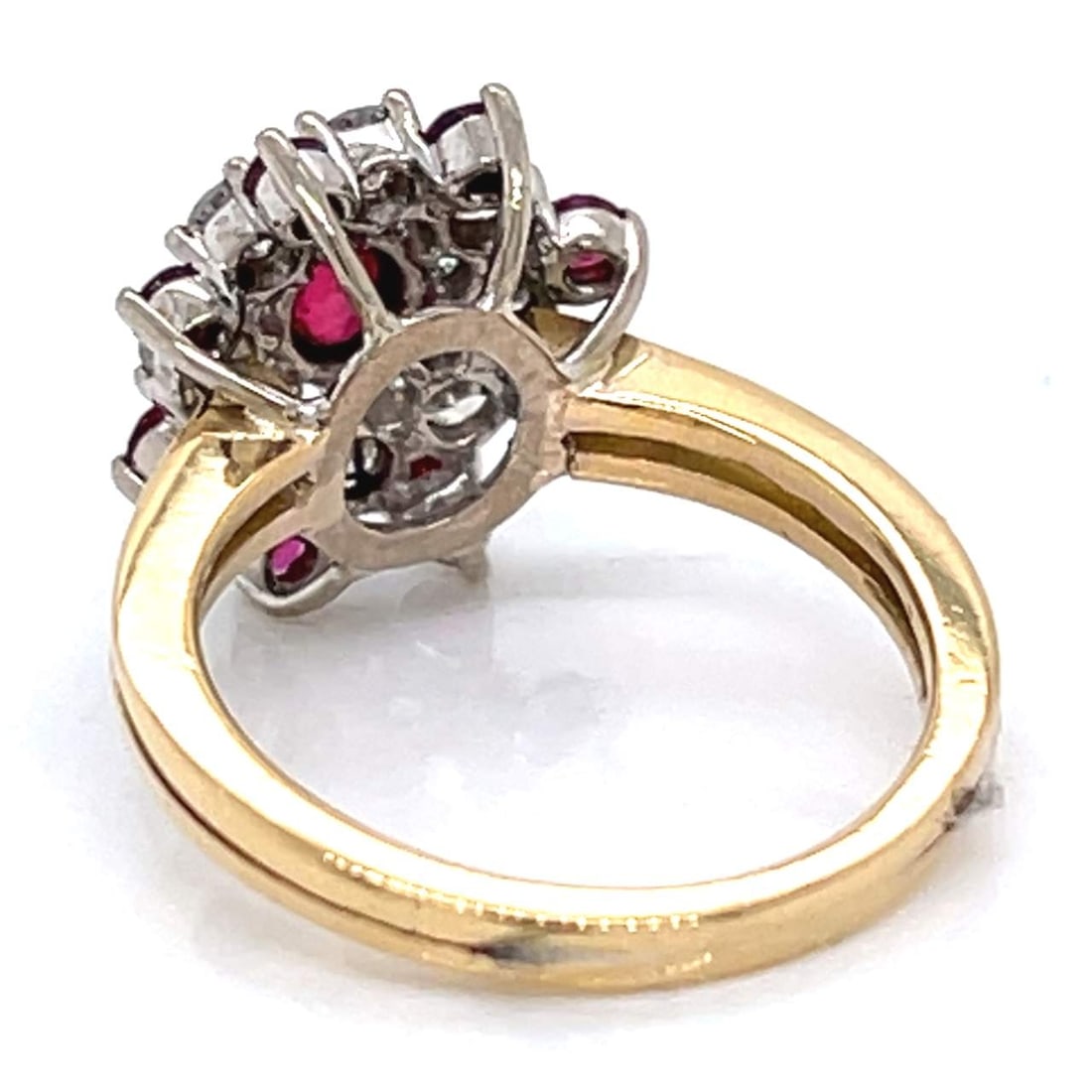 18K Yellow Gold Ruby & Diamond Ring - 3