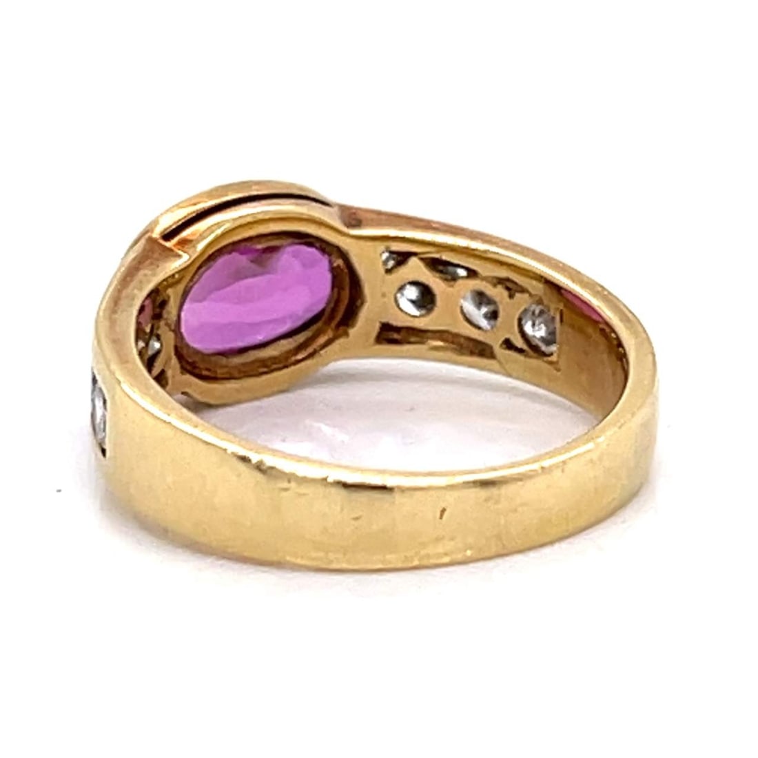 18K Yellow Gold Ruby & Diamond Ring - 3