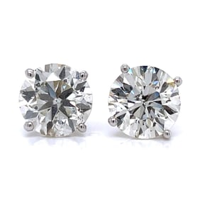 18K White Gold 10.00 Ct. Diamond Stud Earrings