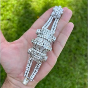 Art Deco Platinum 39.70 Ct. Diamond Bracelet