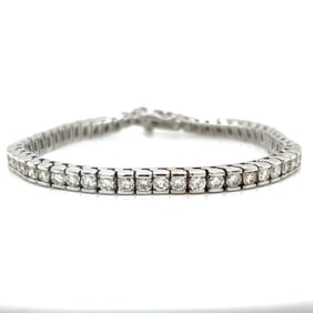 14K White Gold 7.50 Ct. Diamond Tennis Bracelet
