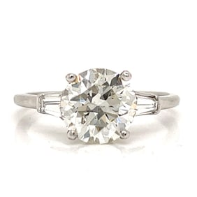 Platinum 3.21 Ct. GIA Certified Diamond Ring