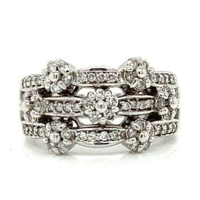14K White Gold Diamond Ring