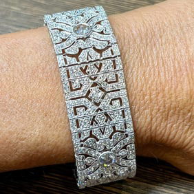 18K White Gold 10.24 Ct. Diamond Bracelet