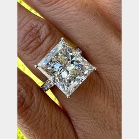 Platinum 13.49 Ct. GIA Certified Diamond Ring