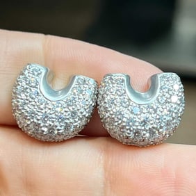 LINDA LEE JOHNSON Platinum & 18K Yellow Gold Earrings
