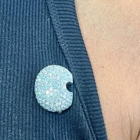 Linda Lee Johnson Platinum Diamond Brooch