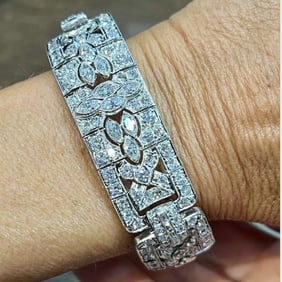 Art Deco Platinum Diamond Bracelet