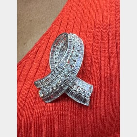 27.50 Ct Diamond Art Deco Brooch