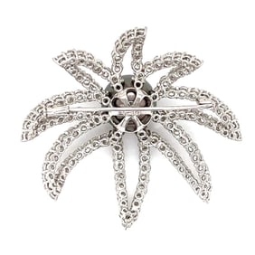 Platinum Diamond & South Sea Pearl Brooch
