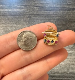 Vintage 14K Gold Typewriter Charm