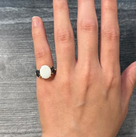 Vintage Opal & Sapphire Ring