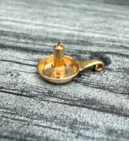 Vintage 14K Gold Candlestick Holder Charm