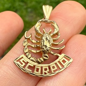 Vintage 14K Gold Scorpio Zodiac Charm