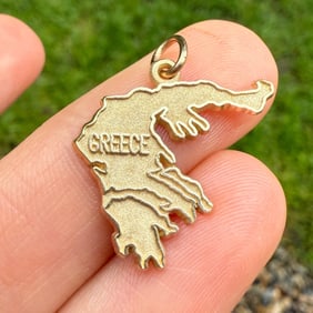 Vintage 14K Gold “GREECE†Country Charm