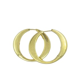 Roberto Coin 18k Gold Hoop Earrings Signature Hidden Ruby