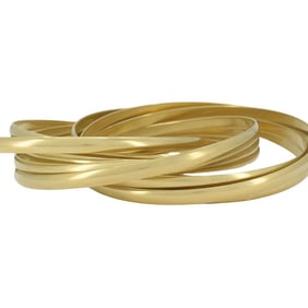 Vintage Paloma Picasso Tiffany & Co. 18k Gold Melody 9 Bangle Bracelet