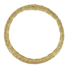 Vintage Bvlgari Bulgari 18k Gold Parentesi Necklace
