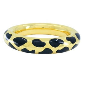Tiffany & Co. Paloma Picasso 18k Gold Black Jade Inlay Bracelet