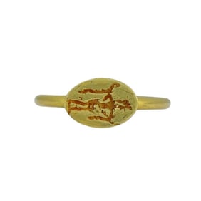 Victorian Etruscan Revival 22k Gold Ring
