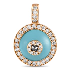 Aaron Basha 18K Rose Gold Diamond and Crystal Round Charm AB11-111124