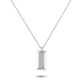 Bvlgari 18K White Gold Bar Necklace BV20-031325