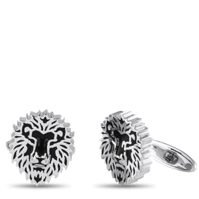 Carrera y Carrera 18K White Gold Lion Cufflinks CA03-032625