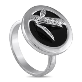 Carrera y Carrera Bambu 18K White Gold 0.07ct Diamond Ring CA12-051625