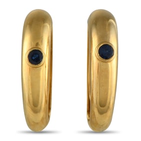 Cartier 18K Yellow Gold Sapphire Cufflinks CA18-051625