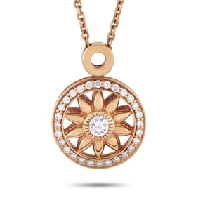 Harry Winston Gates 18K Yellow Gold 0.29ct Diamond Pendant Necklace HW07-061225