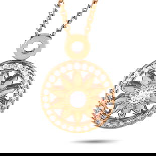 Harry Winston Gates 18K Yellow Gold 0.29ct Diamond Pendant Necklace HW07-061225: Harry Winston Gates 18K Yellow Gold 0.29ct Diamond Pendant Necklace HW07-061225