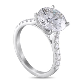 LB Exclusive 14K White Gold 4.54ct Lab-Grown Diamond Ring MF45-041725