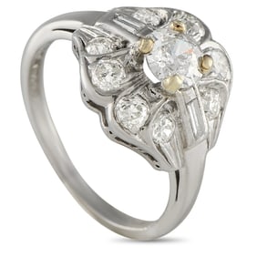 LB Exclusive Antique Platinum 1.27ct Diamond Ring MF53-041725