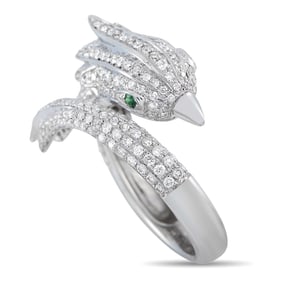 LB Exclusive 18K White Gold 0.95ct Diamond Bird Ring MF12-051425