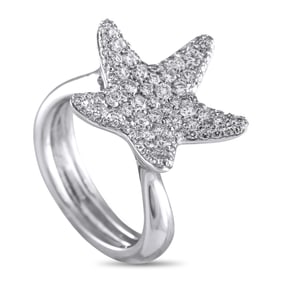 Pasquale Bruni 18K White Gold 0.98ct Diamond Starfish Ring PB09-050225