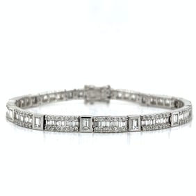 18K White Gold 4.11 Ct. Diamond Bracelet