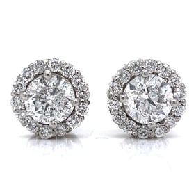 Platinum 4.01 Ct. Diamond Earrings