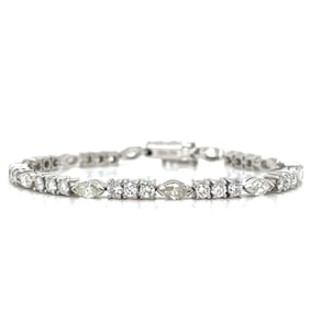 18K White Gold 3.70 Ct. Diamond Bracelet