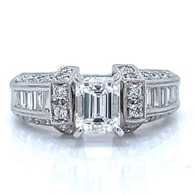14K White Gold 1.03 Ct. Diamond Ring