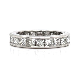 Platinum 3.25 Ct. Princess-cut Diamond Eternity Band