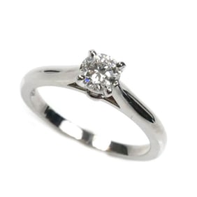 CARTIER Pt950 Platinum Solitaire 1895 1P Diamond Ring N4139046 0.30ct Size 6 46 3.1g Women's