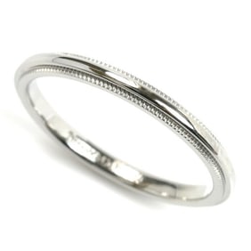 TIFFANY&Co. Tiffany Pt950 Platinum Milgrain 2mm Ring Size 15 3.5g Women's