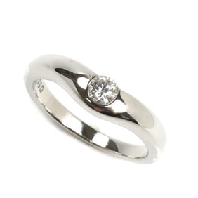 TIFFANY & Co. Tiffany Pt950 Platinum PERETTI Curved Band Ring 1P Diamond Size 11.5 6.4g Women's