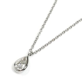 TIFFANY&Co. Tiffany Pt950 Platinum By the Yard 1P Diamond Necklace 60146410 2.7g 40cm Women's