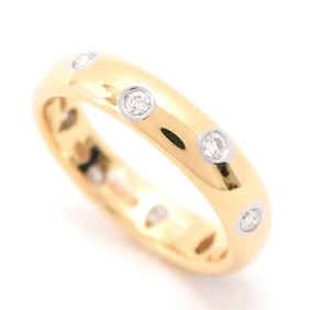Tiffany Women's Dots Ring Yellow Gold Platinum 750YG x PT950 TIFFANY