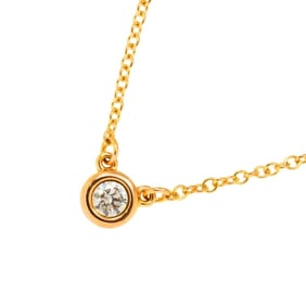 Tiffany & Co. By the Yard Diamond Necklace 43cm K18 PG 750 The