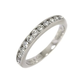 Tiffany & Co. Half Circle Channel Setting Band Ring Diamond Pt Platinum