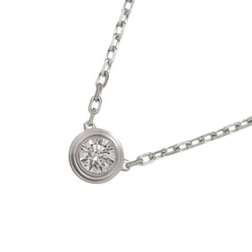 Cartier Amour Diamond Necklace Large LM 41cm K18 WG White Gold 750 Diamant Leger d'Amour