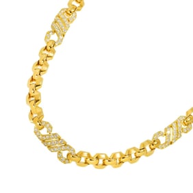 Cartier Diamond Necklace 35cm K18 YG Yellow Gold 750